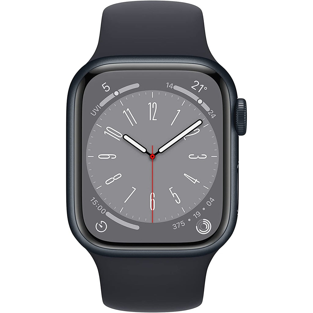 Produktbild Smartwatch - Apple Watch Series 8 41mm GPS + 4G Mitternacht Aluminiumgehäuse mit Sportarmband Mitternacht