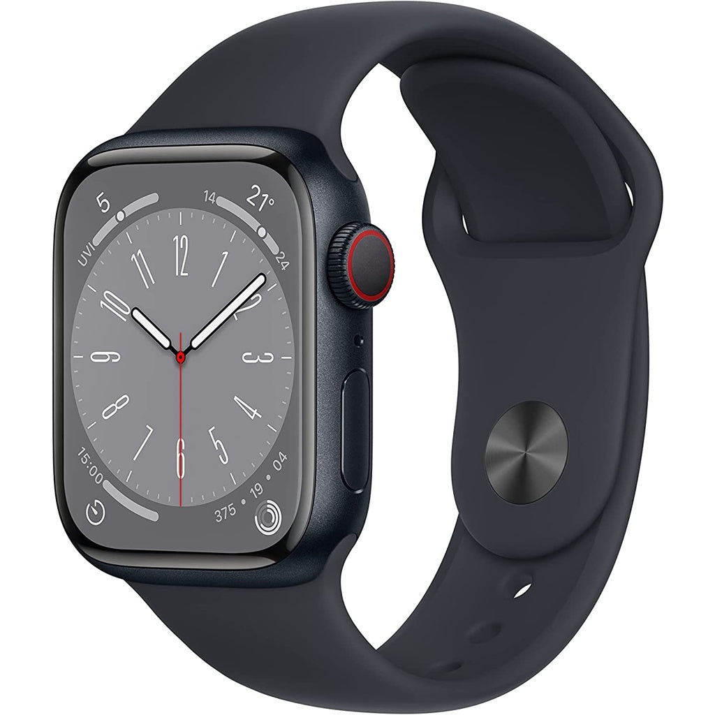 Produktbild Smartwatch - Apple Watch Series 8 41mm GPS + 4G Mitternacht Aluminiumgehäuse mit Sportarmband Mitternacht