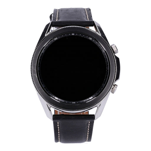 Produktbild Smartwatch - Samsung Galaxy Watch 3 R840 45mm Mystic Silver Lederarmband Schwarz