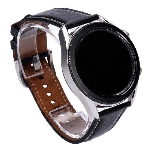 Produktbild Smartwatch - Samsung Galaxy Watch 3 R840 45mm Mystic Silver Lederarmband Schwarz