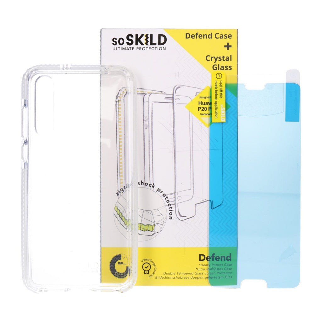 Produktbild Smartphone-Hülle - SoSkild Defend Heavy Impact Case and Tempered Glas für Huawei P20 Pro transparent