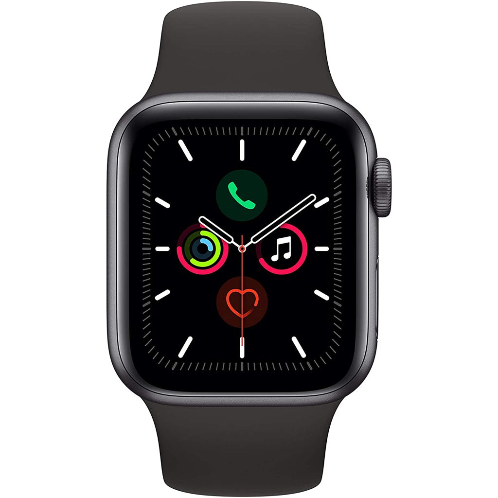 Produktbild Smartwatch - Apple Watch Series 5 44mm GPS Spacegrau Aluminiumgehäuse mit Sportarmband schwarz