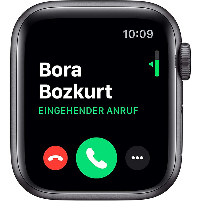 Apple Watch Series 5 44mm GPS Spacegrau Aluminiumgehäuse mit Sportarmband schwarz