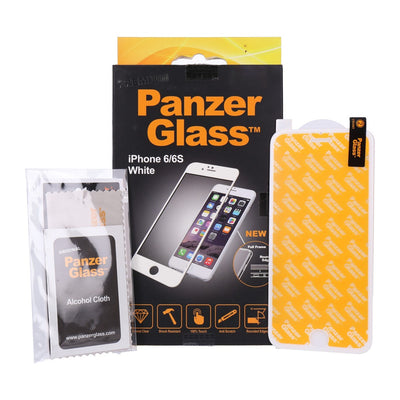 PREMIUM Echtglas Schutzfolie für Apple iPhone 6/6S in Weiss