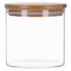 TP Vorratsglas mit Bambus Deckel, Glas Behälter für Lebensmittel, luftdicht, spülmaschinenfest, 500ml