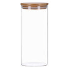 TP Vorratsglas mit Bambus Deckel, Glas Behälter für Lebensmittel, luftdicht, spülmaschinenfest, 1500ml