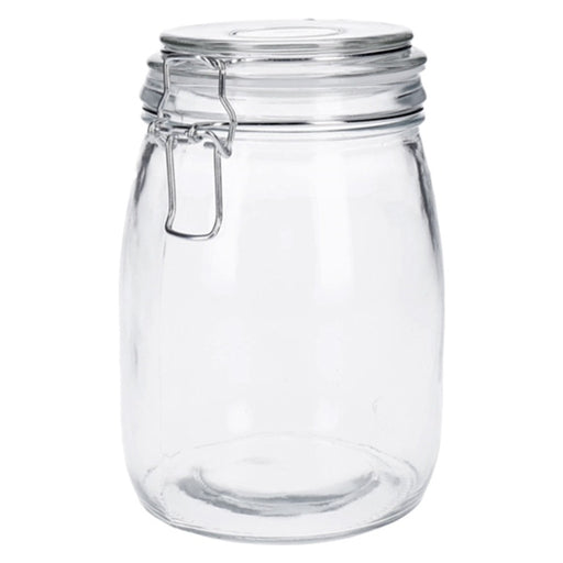 Produktbild Vorratsglas - TP Glasbehälter mit Bügelverschluss, Drahtbügelgla Vorratsglas - luftdicht, auslaufsicher (rund) 1000ml