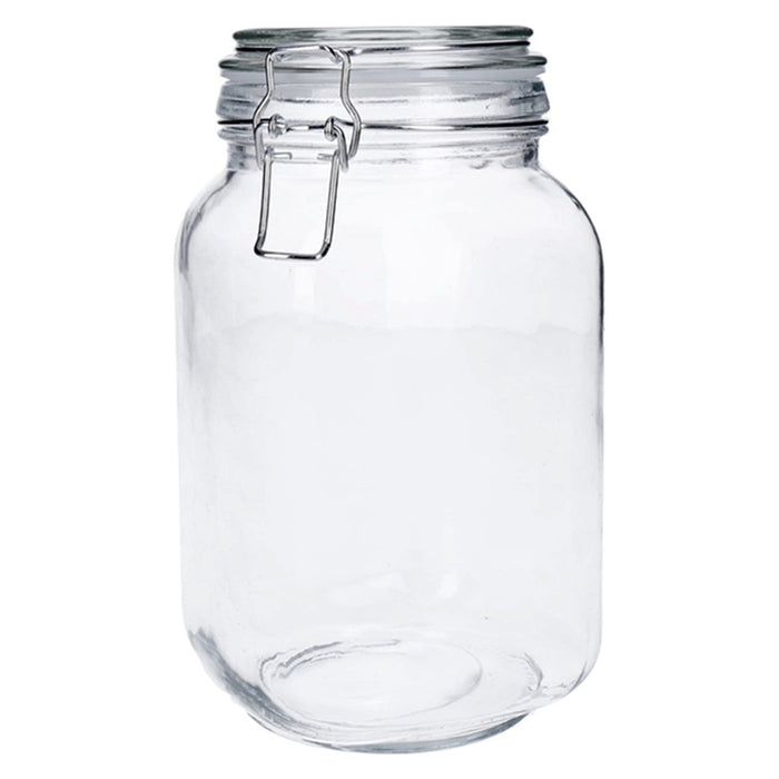 TP Glasbehälter mit Bügelverschluss, Drahtbügelgla Vorratsglas - luftdicht, auslaufsicher (eckig) 1500ml