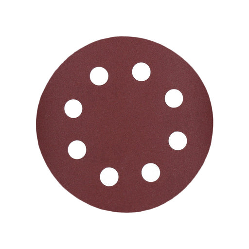 Produktbild Schleifscheibe - TP Schleifpapier, Schleifscheibe - Universal (rot) 125mm, 8-fach-gelocht, Papierbasis - 10er Pack P320