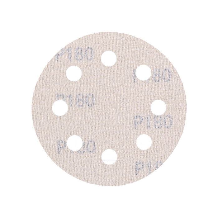 TP Schleifpapier, Schleifscheibe - Universal (gelb 125mm, 8-fach-gelocht, Latexbasis - 10er Pack P180
