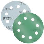 TP Schleifpapier, Schleifscheibe - Universal (grün 125mm, 8-fach-gelocht, Filmbasis - 10er Pack P1200