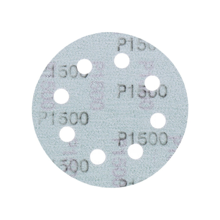 TP Schleifpapier, Schleifscheibe - Universal (grün 125mm, 8-fach-gelocht, Filmbasis - 10er Pack P1500