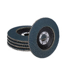 TP Fächerscheibe, Schleifscheibe 115mm gewölbter K Zirkonia (Blau) - 5er Pack P80