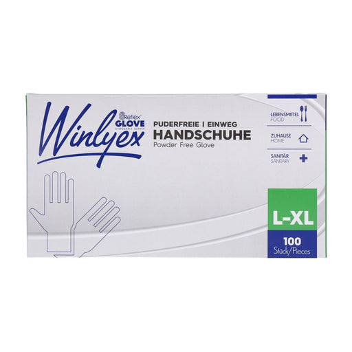 Produktbild Einweghandschuhe - Reflex Winlyex 100x Puderfreie Einweghandschuhe  L/XL