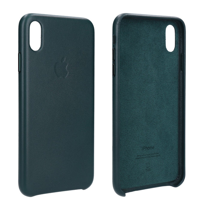 Apple Leather Case for iPhone XS Max, Forest Green