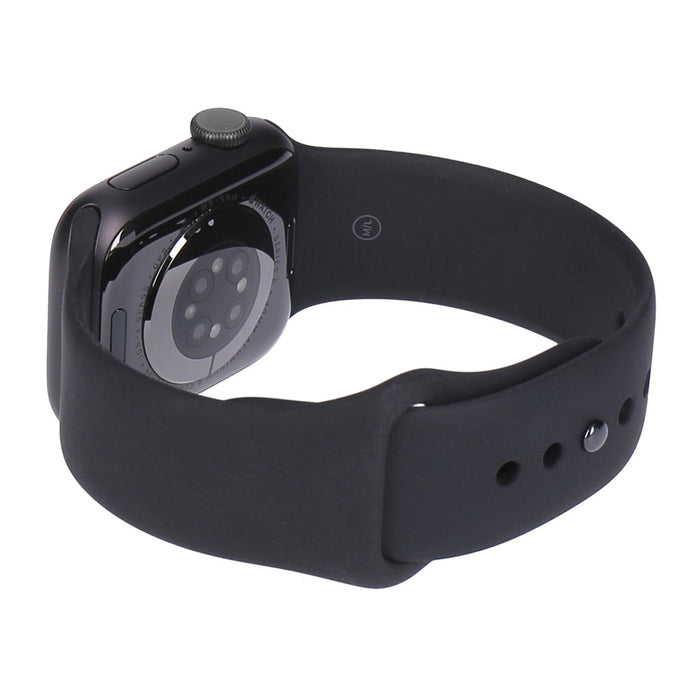 Apple Watch Series 6 44mm GPS Spacegrau Aluminiumgehäuse mit Sportarmband schwarz