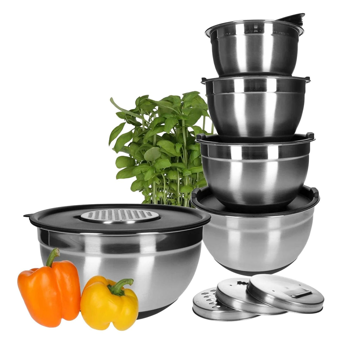 Produktbild Rührschüssel - TP Edelstahl Rührschüssel "Mark" 15 teilig