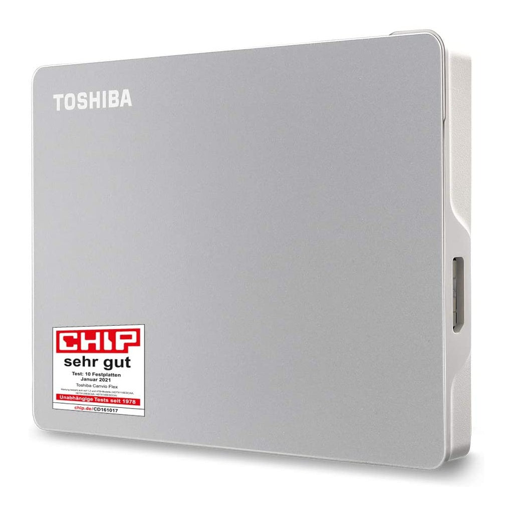 Produktbild externe HDD-Festplatte - Toshiba Canvio Flex USB 3.2 Festplatte 4TB silber