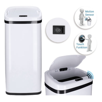 TP Sensor Mülleimer eckig weiß 40 Liter – sehr gut – Talk-Point