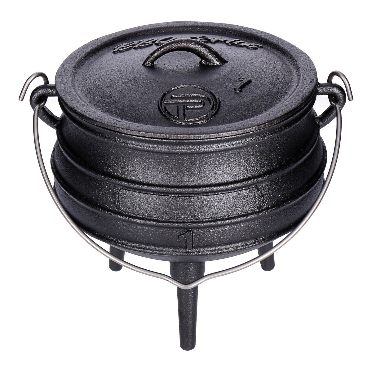 Produktbild Feuertopf - TP Potjie Pot Feuerkessel Dutch Oven BBQ Pot 1 Gusseisen mit Deckel und Füßen Pot 1 23x23,5x26 6,