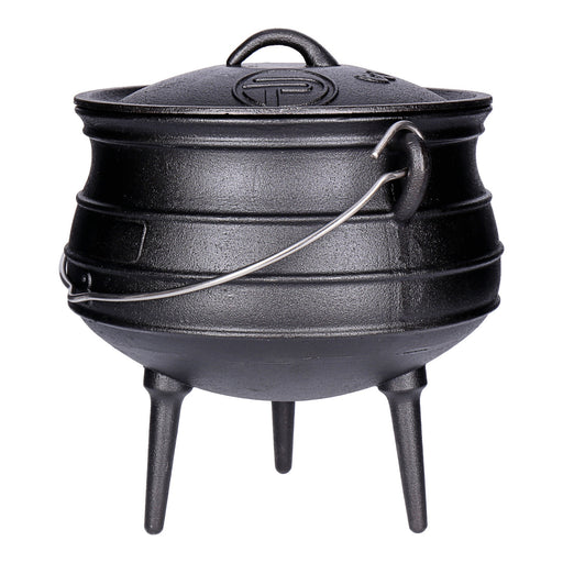 Produktbild Feuertopf - TP Potjie Pot - BBQ Dreifuß Dutch Oven Pot 3 Gusseisen, Feuerkessel mit Deckel u. Füßen 8 Liter