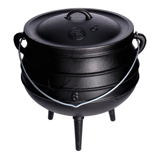 Produktbild Feuertopf - TP Potjie Pot 6 Feuerkessel Dutch Oven (14L) Gusseisen, Feuerkessel mit Deckel und Füßen