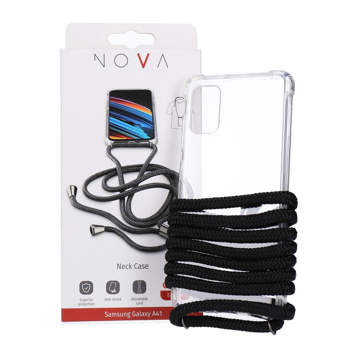 NOVA Necklace Case Handykette für Samsung Galaxy A41 Handykette mit Handyhülle transparent
