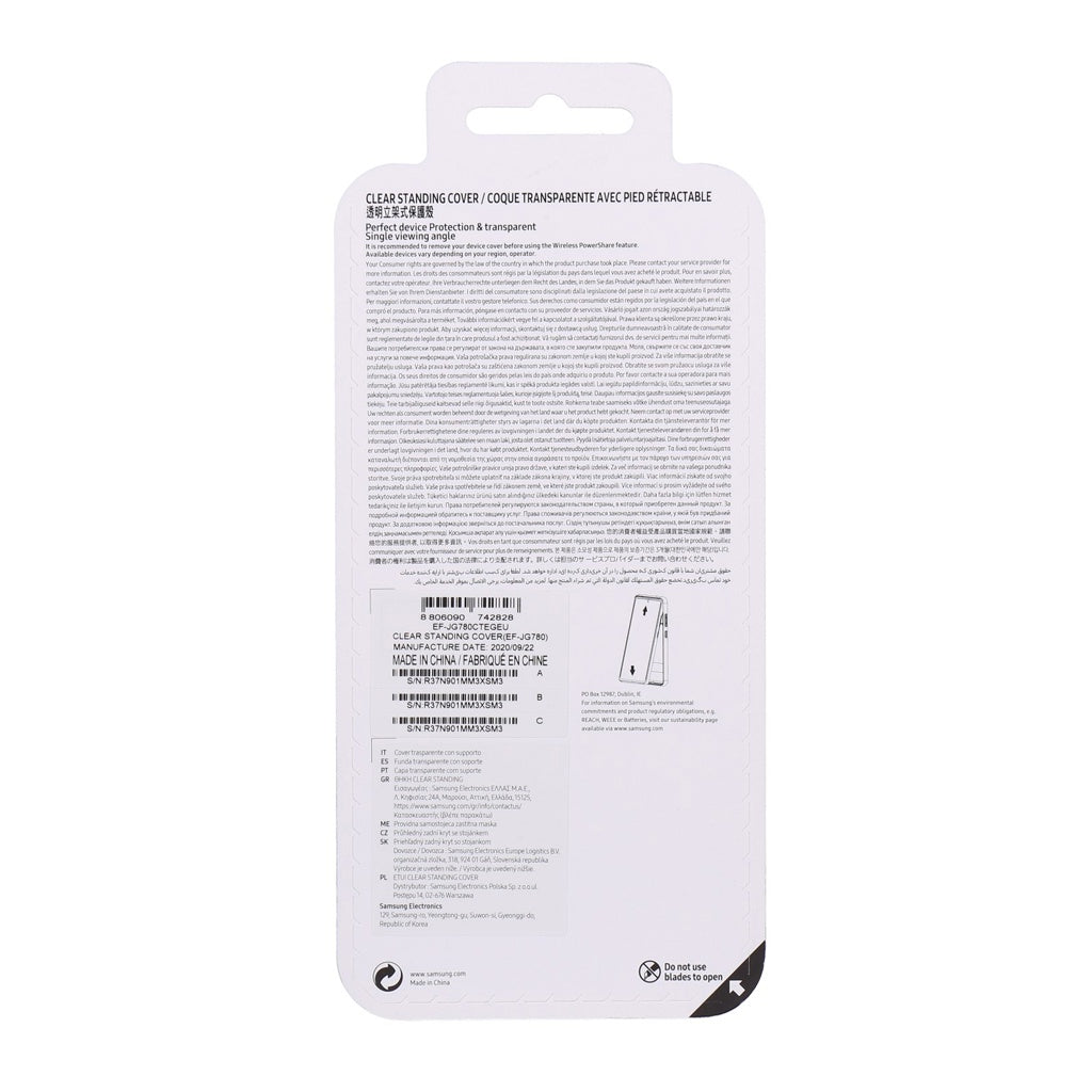 Produktbild Smartphone-Hülle - Samsung Clear Standing Cover für Samsung Galaxy S20 FE/FE 5G transparent