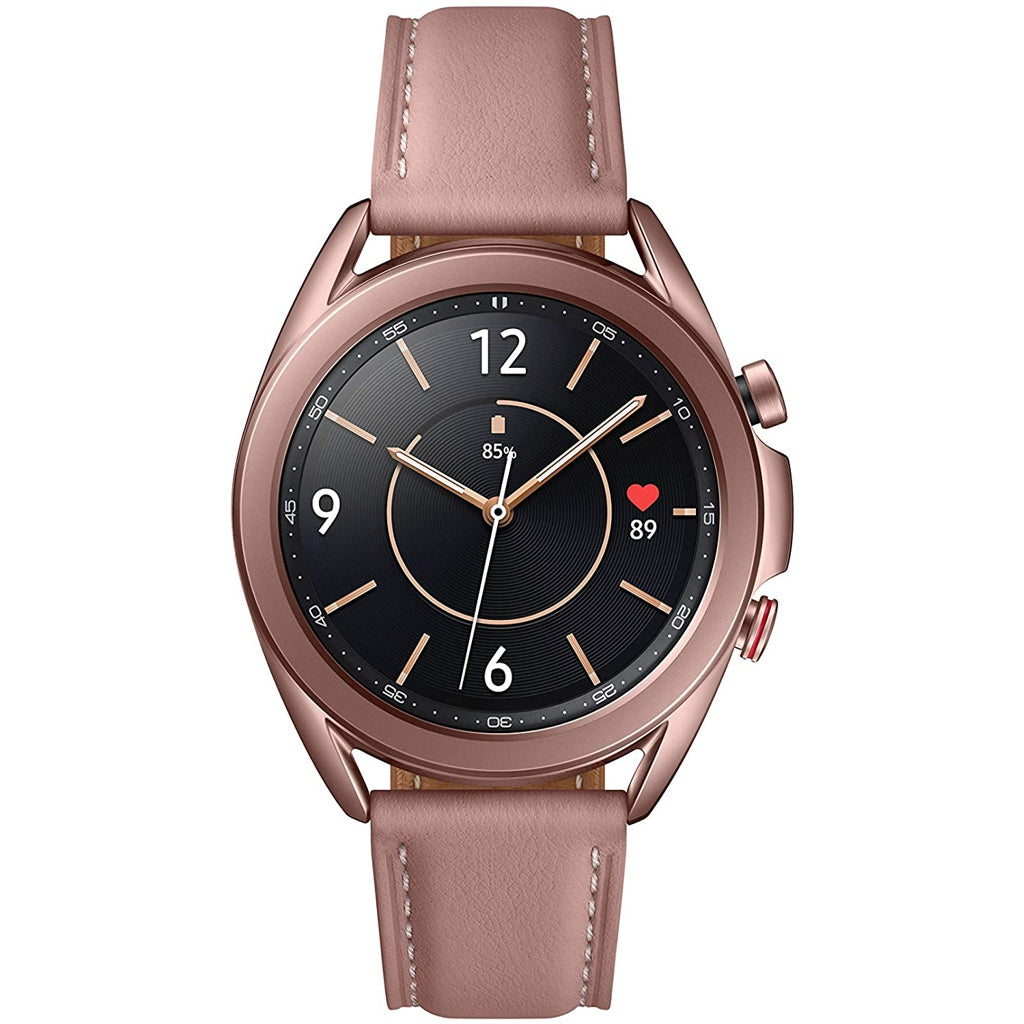 Produktbild Smartwatch-Armband - Samsung Galaxy Watch 3 R855F LTE 41mm Bronze Lederarmband Rosa