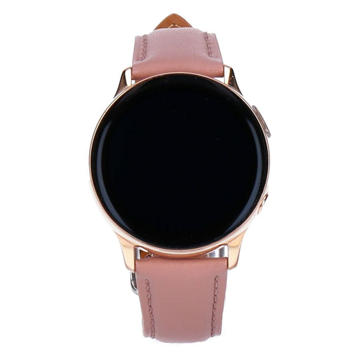 Produktbild Smartwatch - Samsung Galaxy Watch Active2 40mm Gold Edelstahlgehäuse Lederarmband Rosa