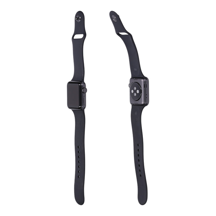 Apple Watch Series 3 38mm GPS Spacegrau Aluminiumgehäuse mit Sportarmband schwarz