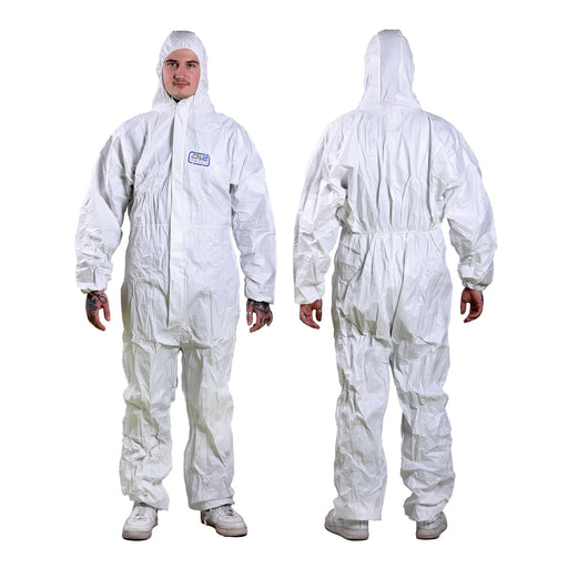 Produktbild Einweg Schutzanzug - Schutzoverall Größe XL Einweg Schutzanzug 180 cm Antistatisch Wasserabweisend