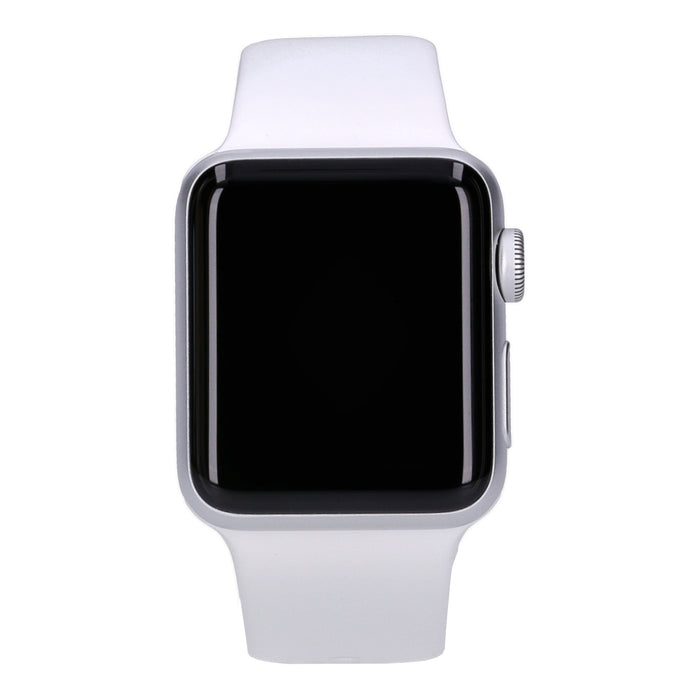 Apple Watch Series 3 38mm GPS + 4G Silber Aluminiumgehäuse mit Sportarmband Weiß