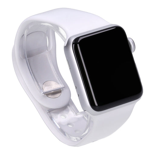 Produktbild Smartwatch-Armband - Apple Watch Series 3 38mm GPS + 4G Silber Aluminiumgehäuse mit Sportarmband Weiß