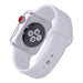 Apple Watch Series 3 38mm GPS + 4G Silber Aluminiumgehäuse mit Sportarmband Weiß