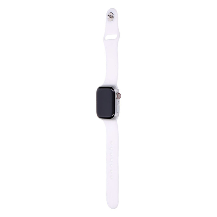 Apple Watch Series 8 41mm GPS + 4G Silber Aluminiumgehäuse mit Sportarmband Weiß