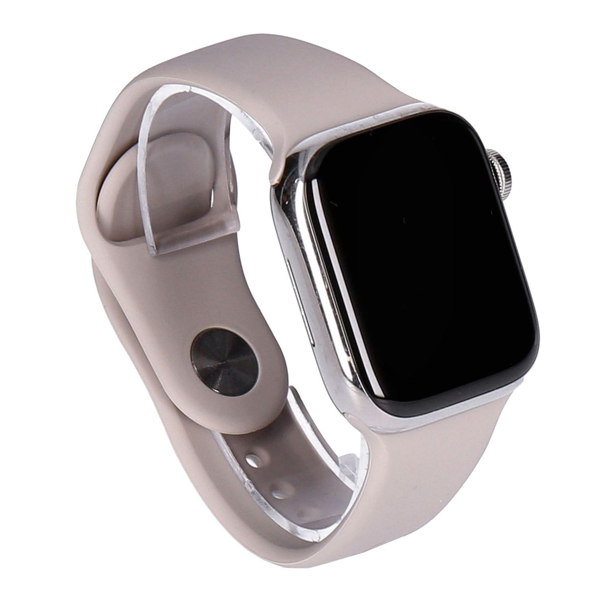 Produktbild Smartwatch - Apple Watch Series 7 41mm GPS + 4G Silber Edelstahlgehäuse mit Sportarmband Polarstern