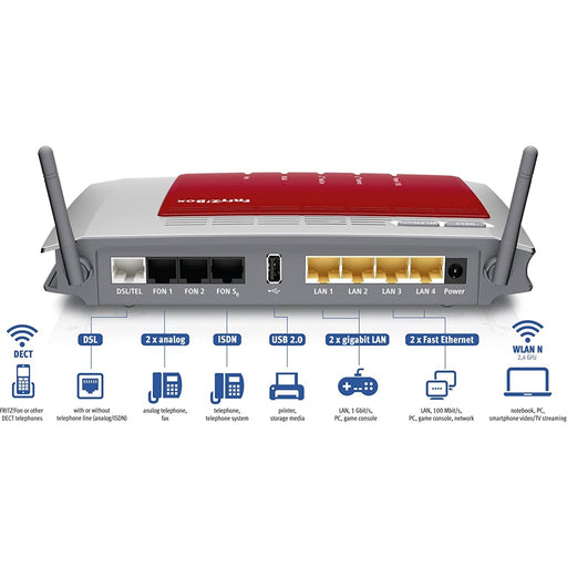 Produktbild DSL-Router - AVM FRITZ!Box 7272 WLAN-Router 450 Mbit/s Gigabit Ethernet