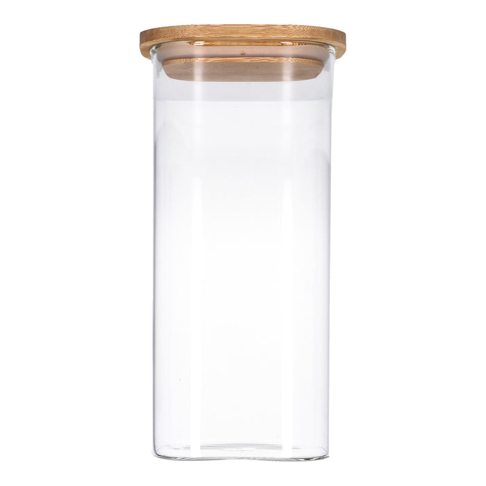 Lebensmittel, TP — Vorratsglas Behälter luftd Talk-Point Glas Bambusdeckel, für mit