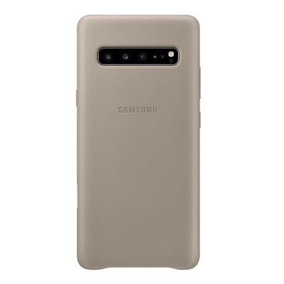 Galaxy S10 5G Backcover Leather Cover grau