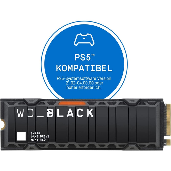 WD Black SN850 int. M2 NVMe SSD 1TB mit Kühlkörper