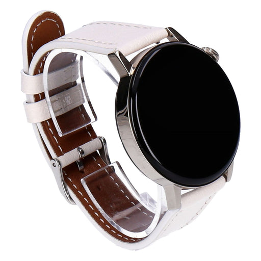Produktbild Smartwatch - HUAWEI Watch GT 3 MIL-B19 42mm Gold Edelstahlgehäuse mit Lederarmband Weiß