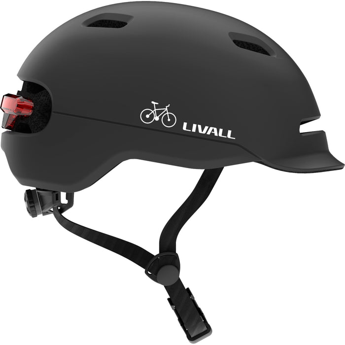 Livall C20 Fahrradhelm mit Bremslicht & SOS-Alarm Größe: L 57-61cm schwarz
