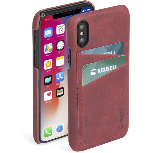 Produktbild Smartphone-Hülle - Krusell Sunne 2 Card Cover für iPhone X/Xs rot
