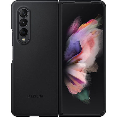 Galaxy Z Fold3 Leder Cover schwarz