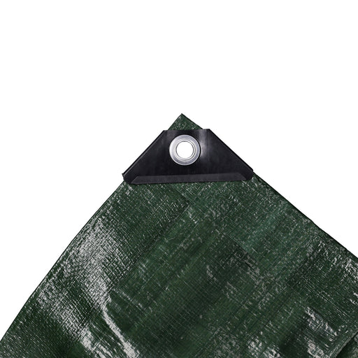 Produktbild Abdeckplane - Abdeckplane, Gewebeplane 140g/m² grün inkl. Seil Befestigungsseil, mit Ecken- und Randverstärkung 5 x 6 Meter