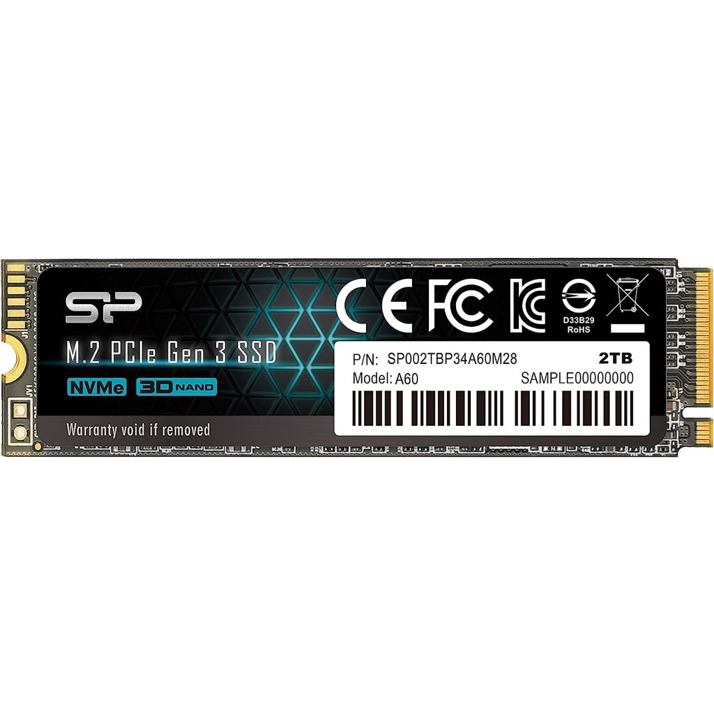 Produktbild interne SSD - Silicon Power A60 int. M.2 PCIe Gen3 SSD 2TB