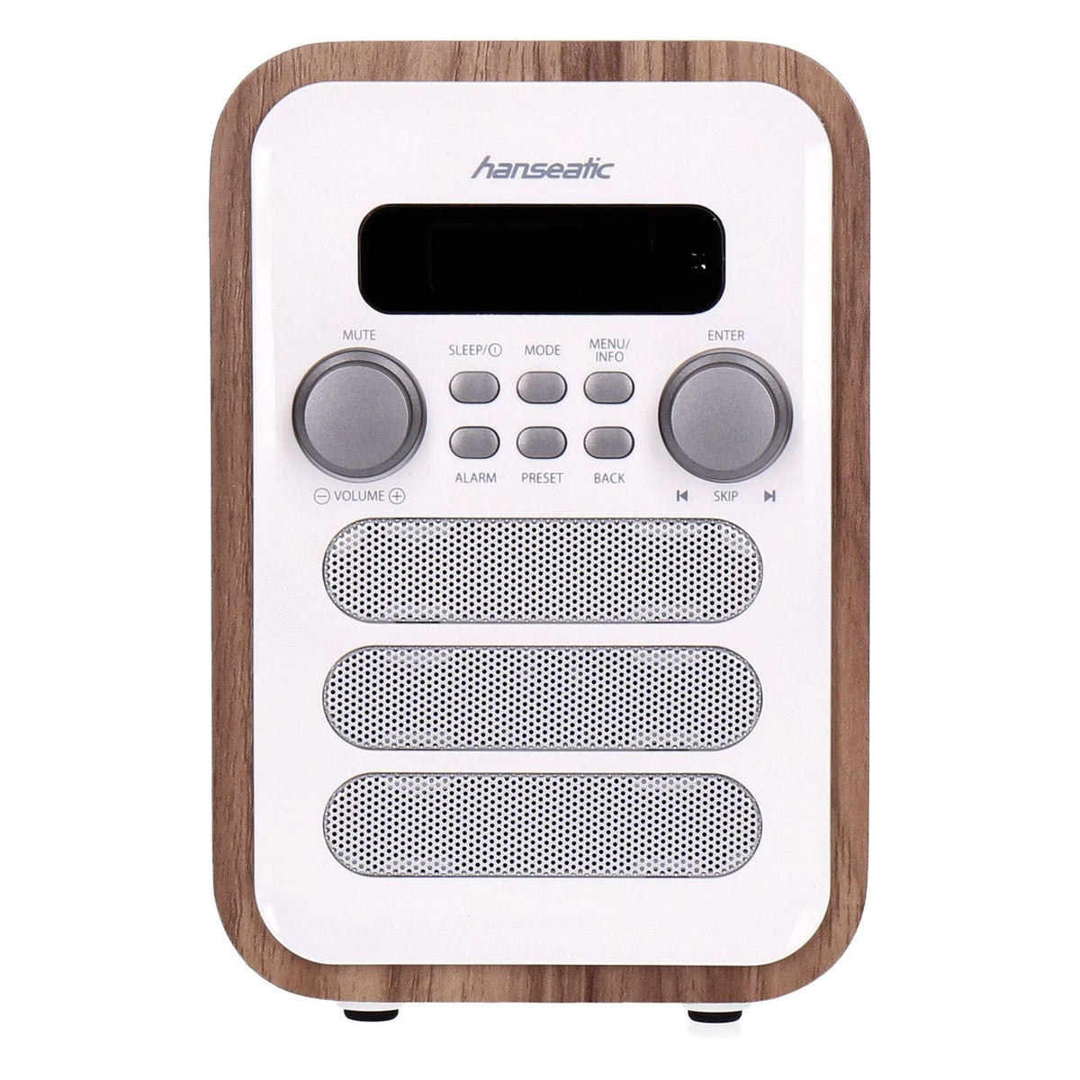 Produktbild Digitalradio (DAB+) - Hanseatic HRA-23 DAB/FM-Radio weiß/braun DAB FM/UKW Bluetooth