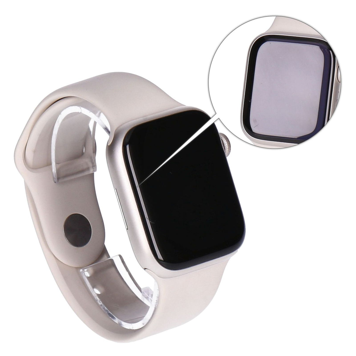 Produktbild Smartwatch - Apple Watch Series 7 45mm GPS + 4G Polarstern Aluminumgehäuse mit Sportarmband Polarstern
