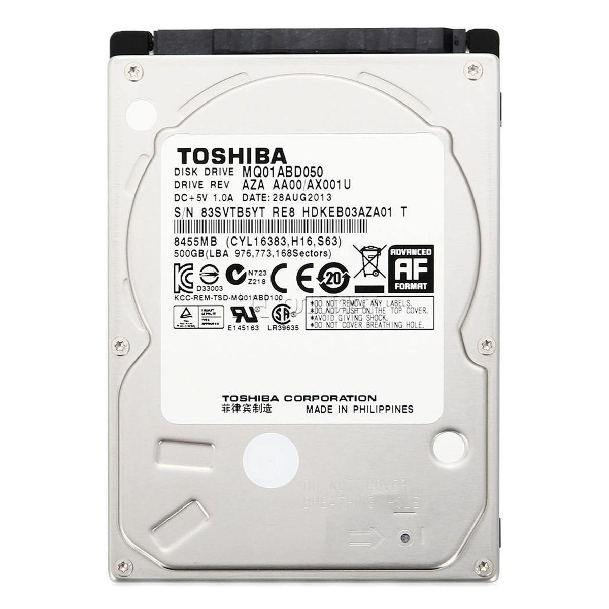 Produktbild interne HDD-Festplatte - Toshiba MQ01ABD050V int. Festplatte 500GB